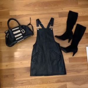 Leather Overall Dress